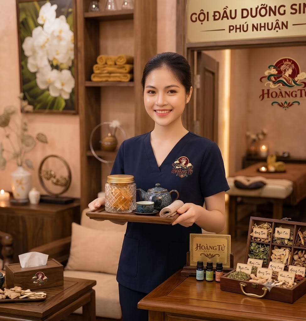 Dịch vụ gội đầu dưỡng sinh Phú Nhuận uy tín tại Spa Hoàng Tử